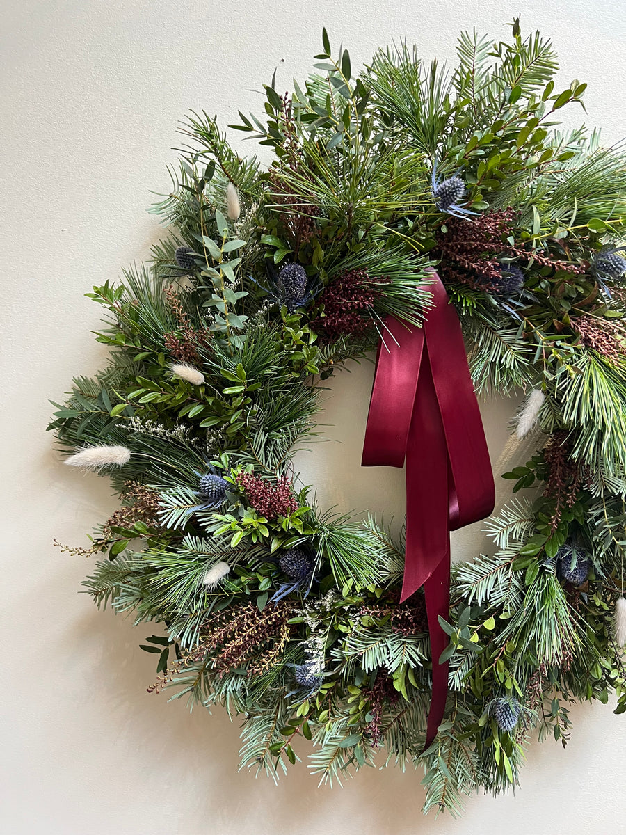 Blue Christmas Wreath