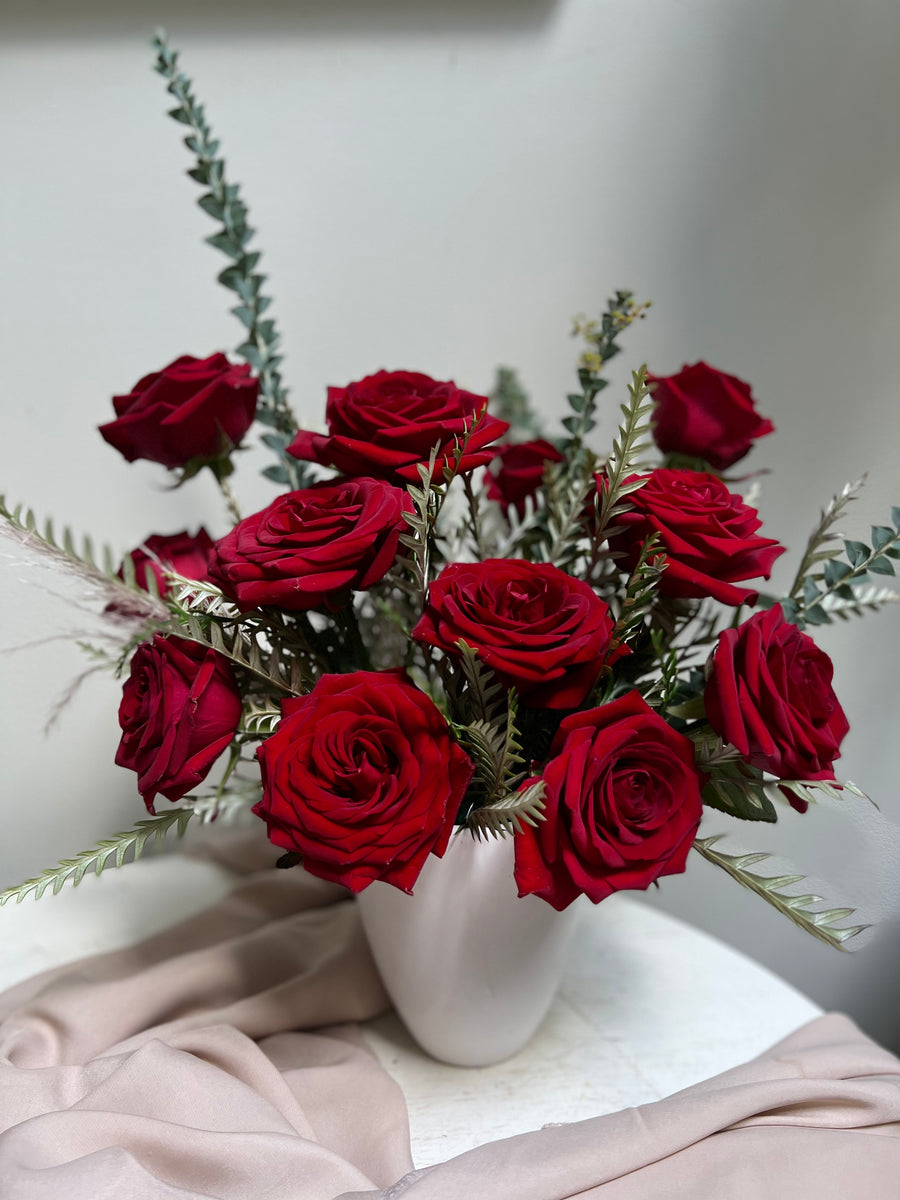 Scarlet Rose Arrangement